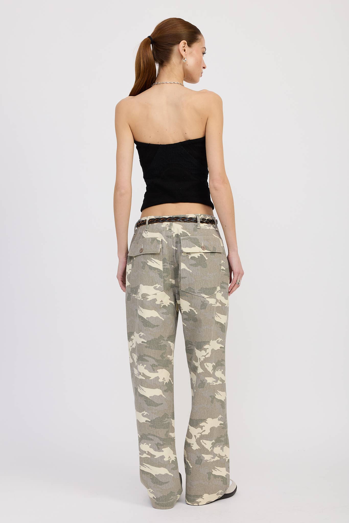WIDE STRAIGHT LEG CAMO PANTS: LIGHT CAMO / IPG2532P-1