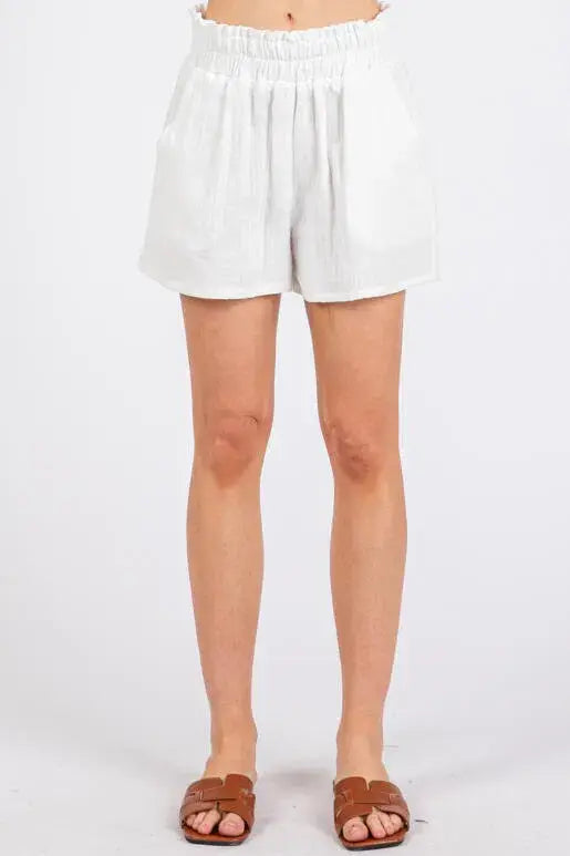 Cotton Triple Gauze Shorts - NP70284H Black
