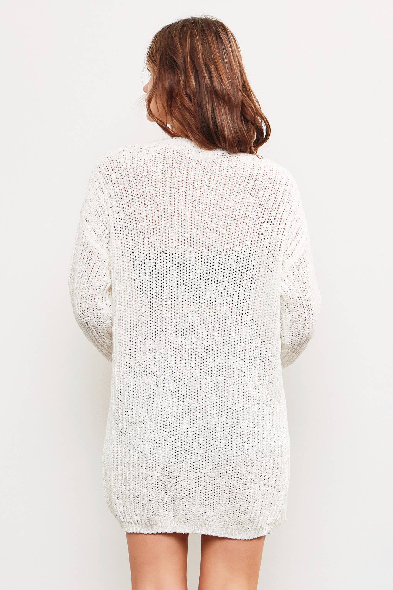 OPEN KNIT CARDIGAN: S23175 / Beige