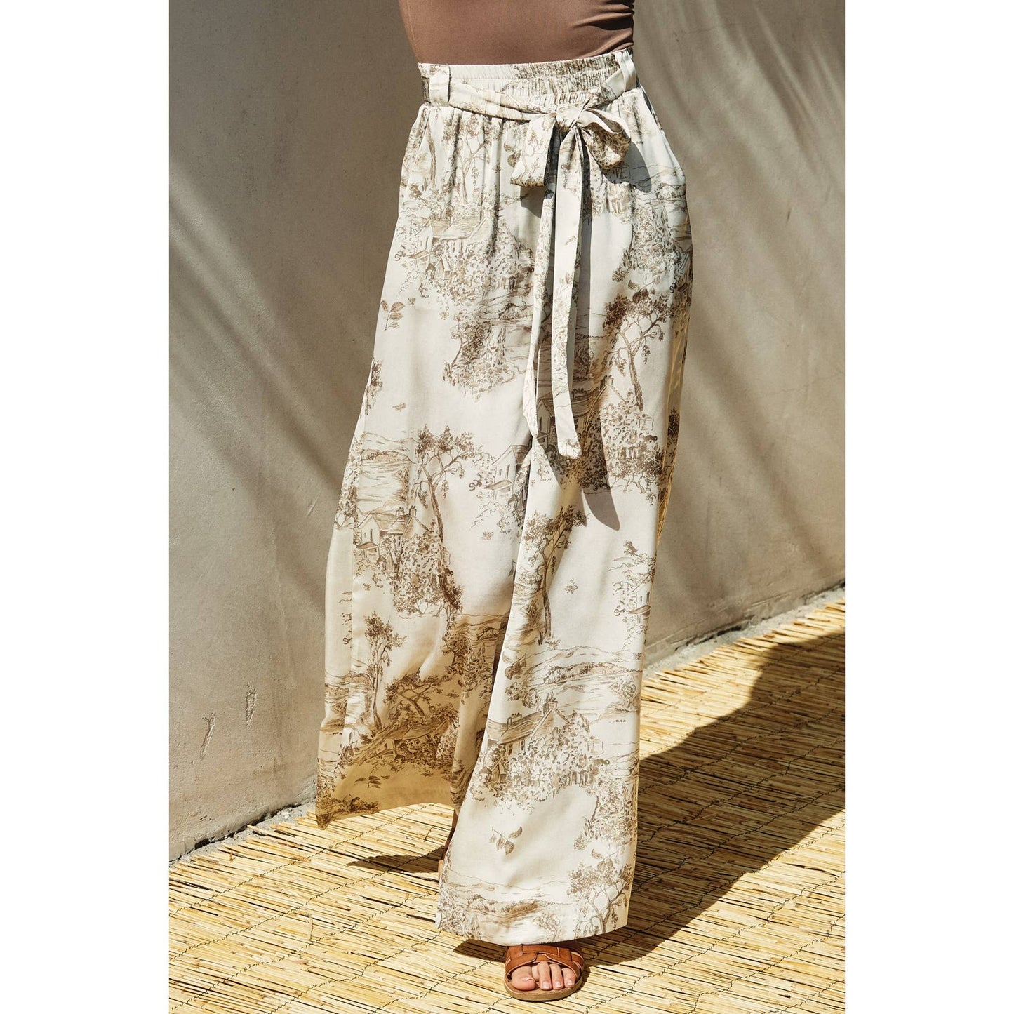 Bar Harbor Looped Belt Pants: PRALINE / FP12080-P1803_1