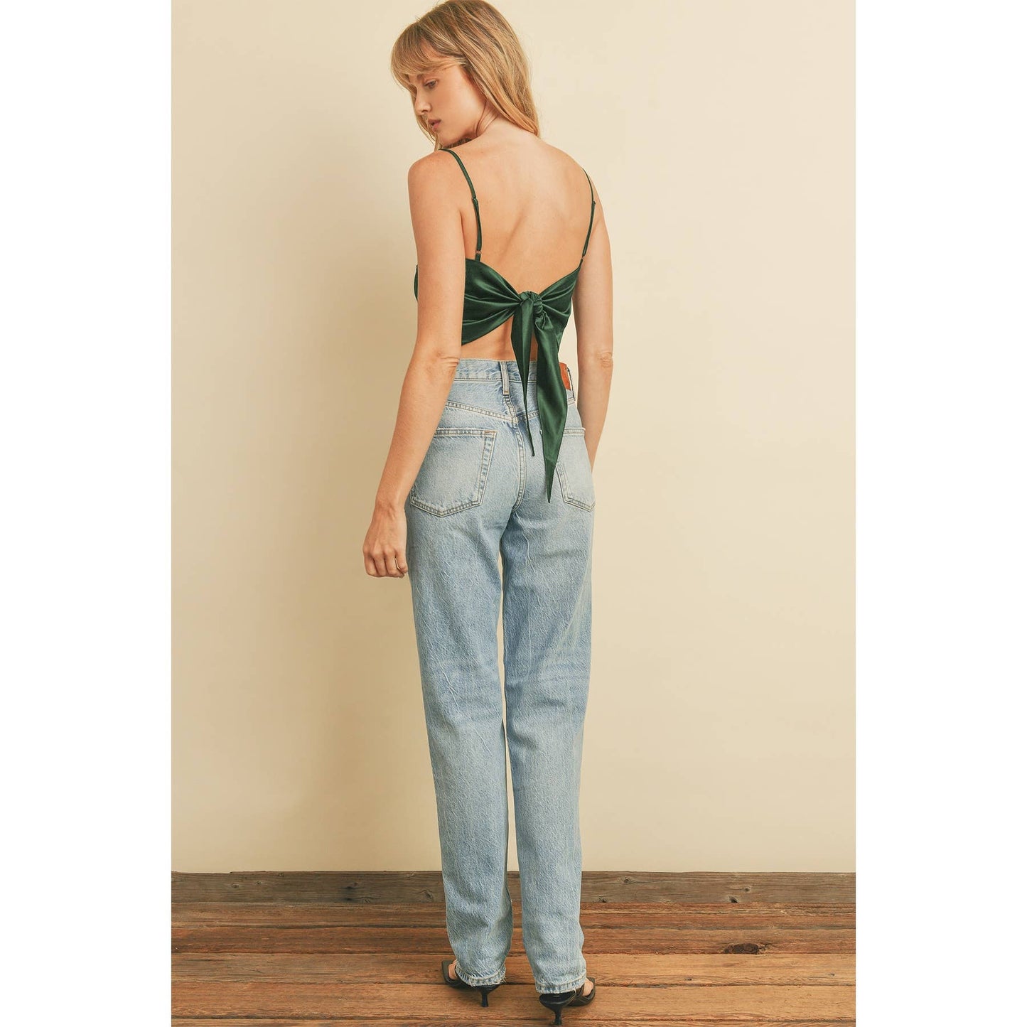 Ft9840 Satin Tie Back Cami Top: DRIED MAUVE