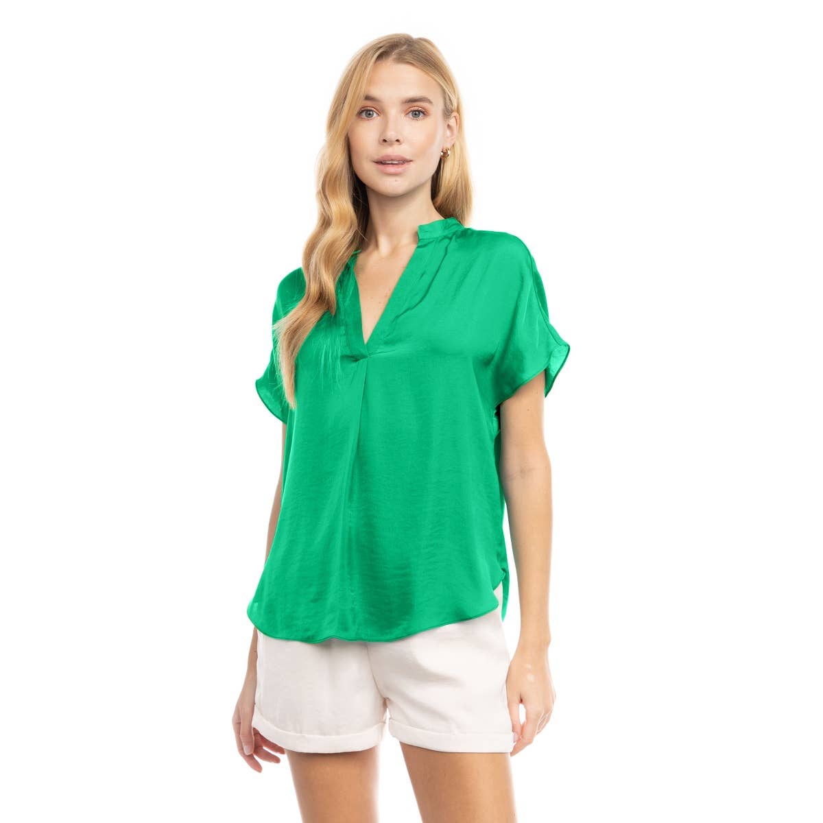Drop Shoulder Regular Blouse: Navy / OB112897