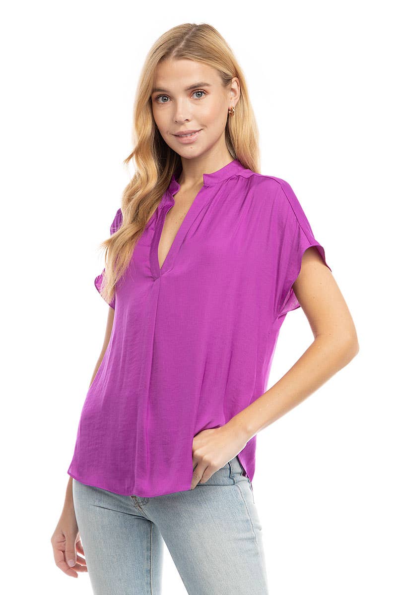 Drop Shoulder Blouse - OB112897: Sable