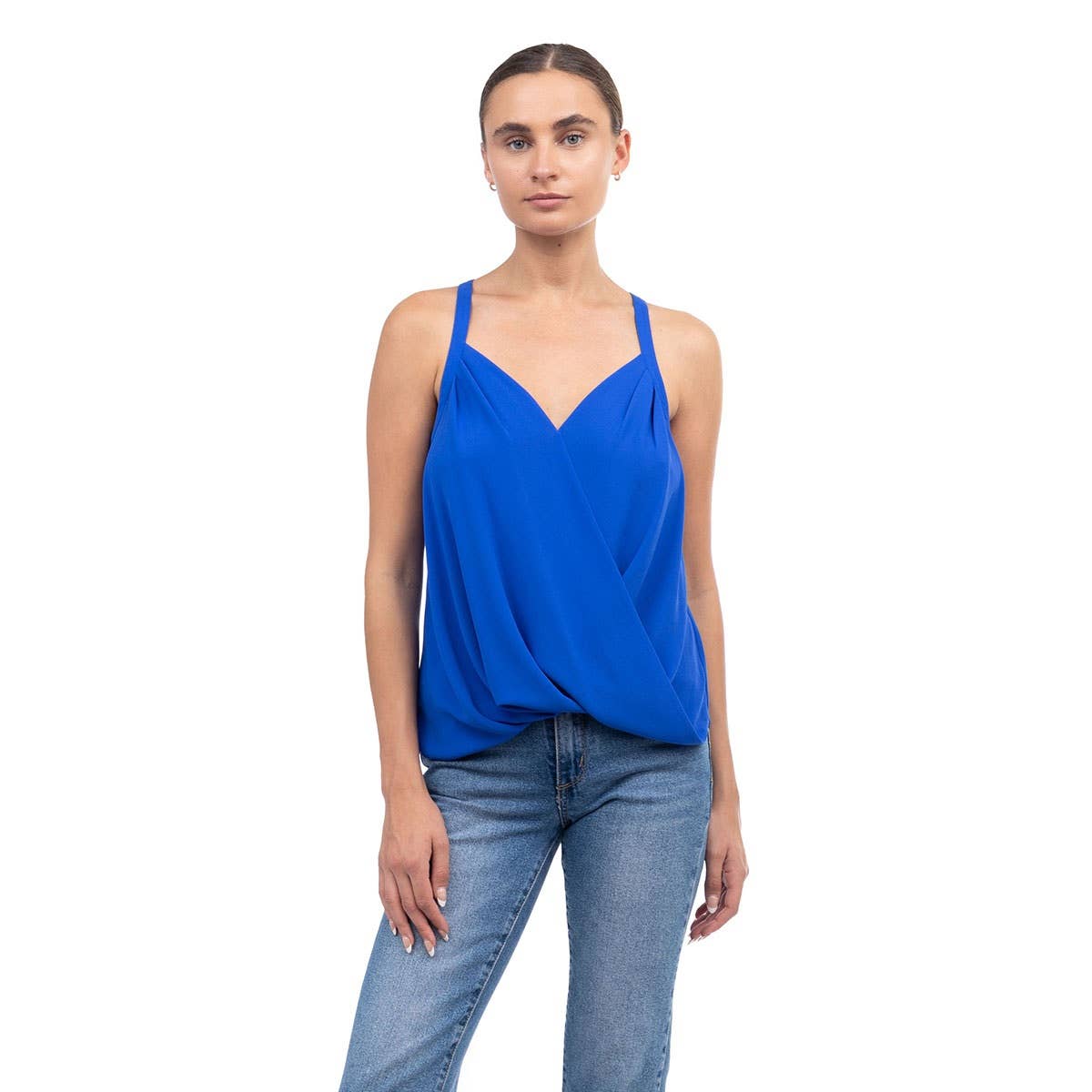 Overlap Tank Top: Purple Dove / AT20343