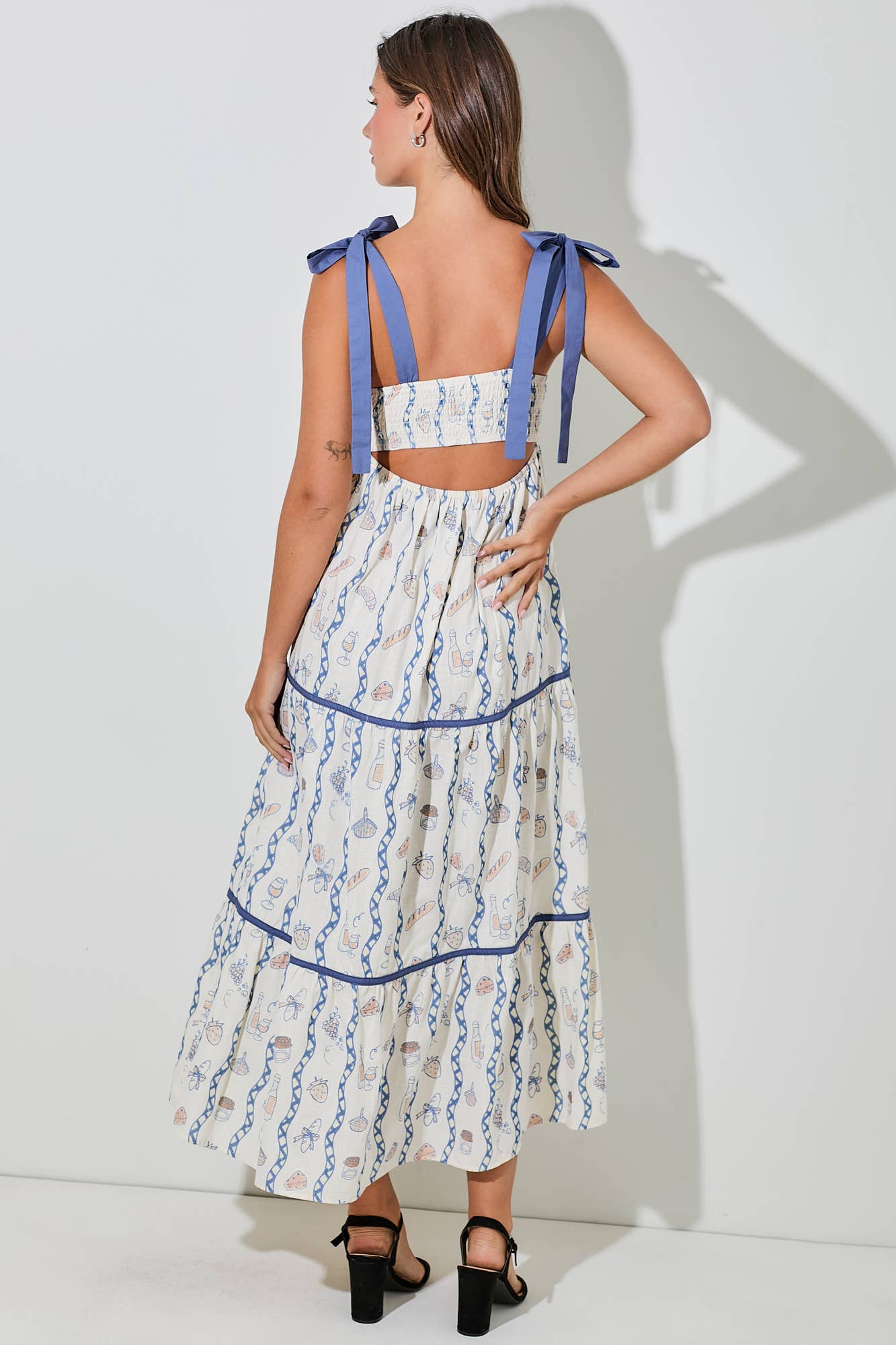 PICNIC MAXI DRESS: BLUE BD5913