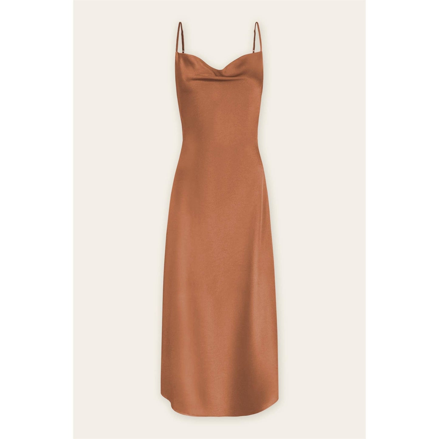 Going Out Cowl Neck Slip Dress: CHAMPAGNE / FD9602-CP112