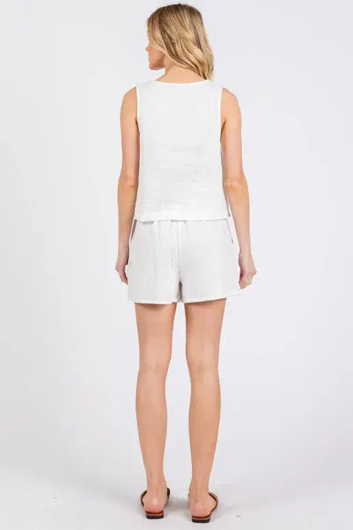 Cotton Triple Gauze Shorts - NP70284H Black