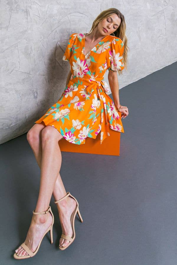 A printed woven mini dress - ID20080