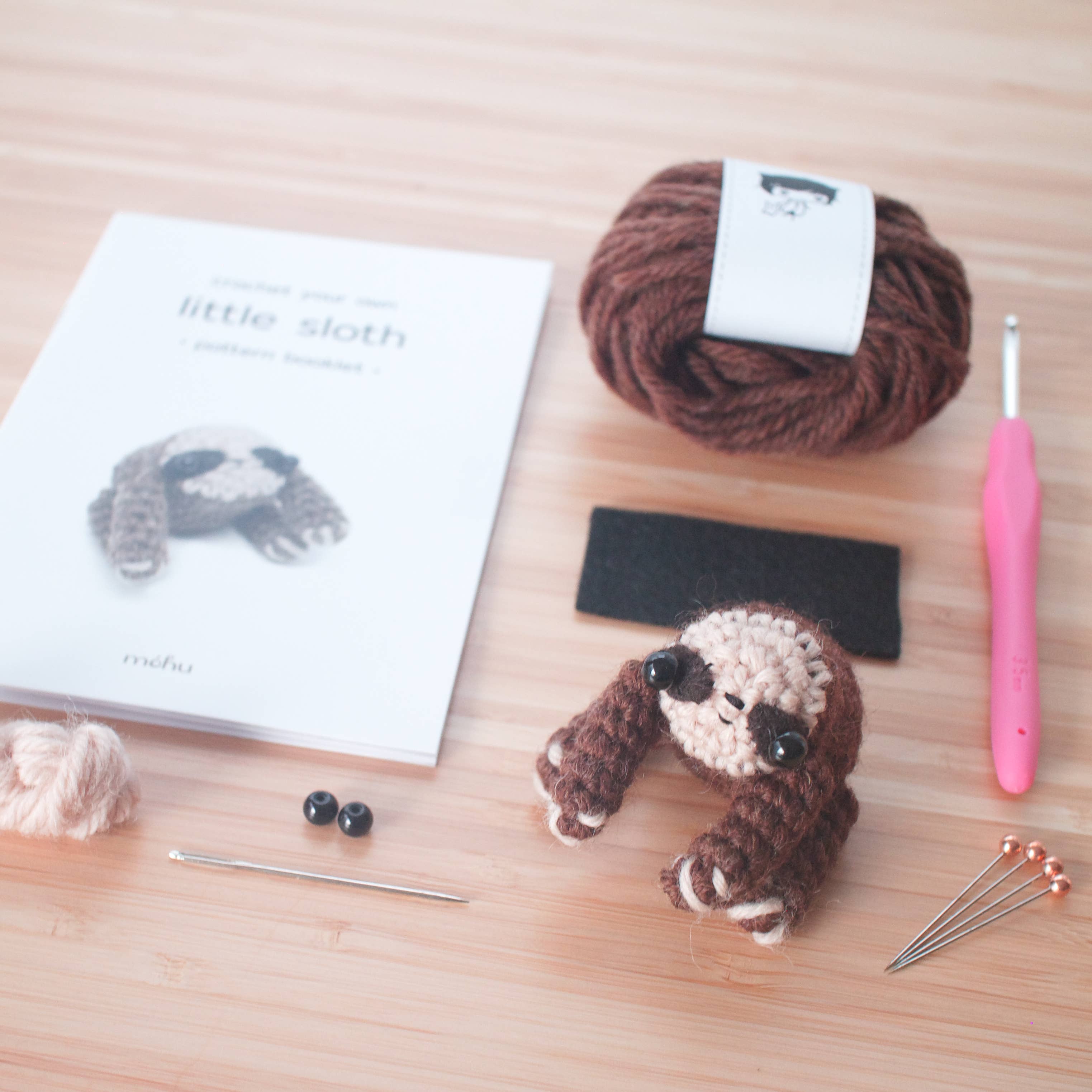 Amigurumi kit - crochet sloth craft kit – Sugar Sugar Hawaii