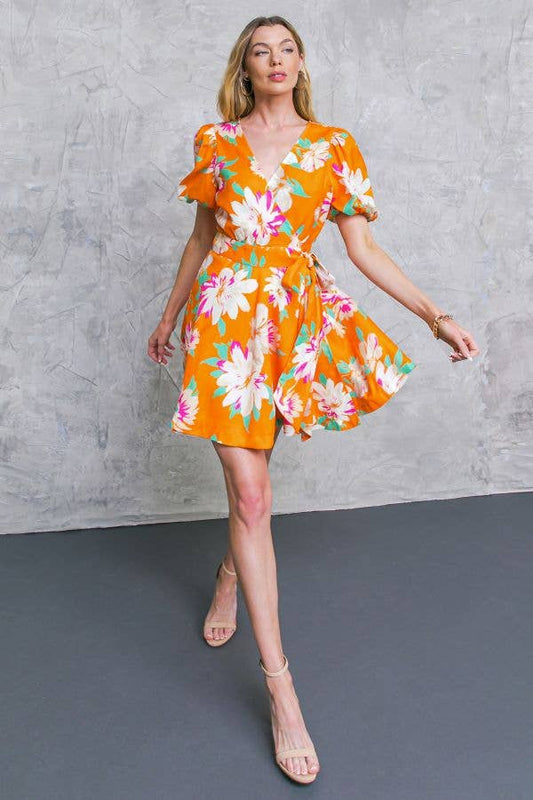 A printed woven mini dress - ID20080