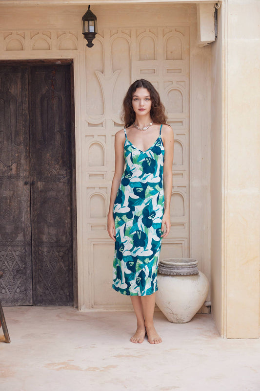 Kaila Dress in Blue Hawai'i