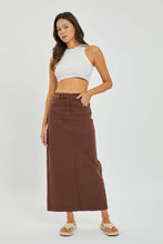Load image into Gallery viewer, WV59088BRTT Mid Waisted Maxi Column Skirt with Welt Pocket
