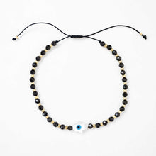 Load image into Gallery viewer, Hamsa Gemstone Bracelet, Black Onyx
