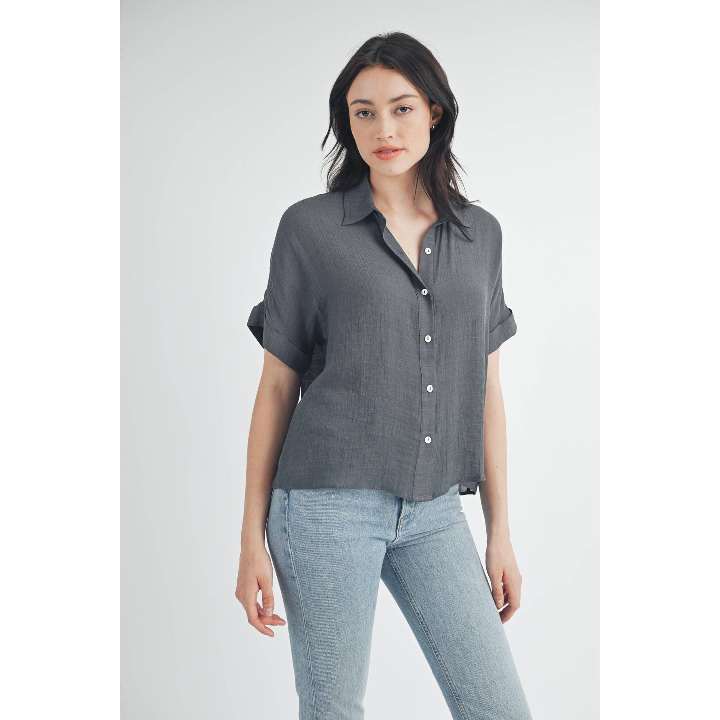 SHORT SLEEVE COLLAR SHIRT: Azurite / FT62936