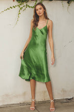 Load image into Gallery viewer, FD3760-P1500 Reflection Bias Cut Midi Slip Dress: PEARL
