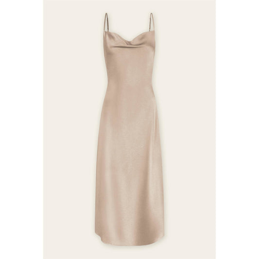 Going Out Cowl Neck Slip Dress: CHAMPAGNE / FD9602-CP112