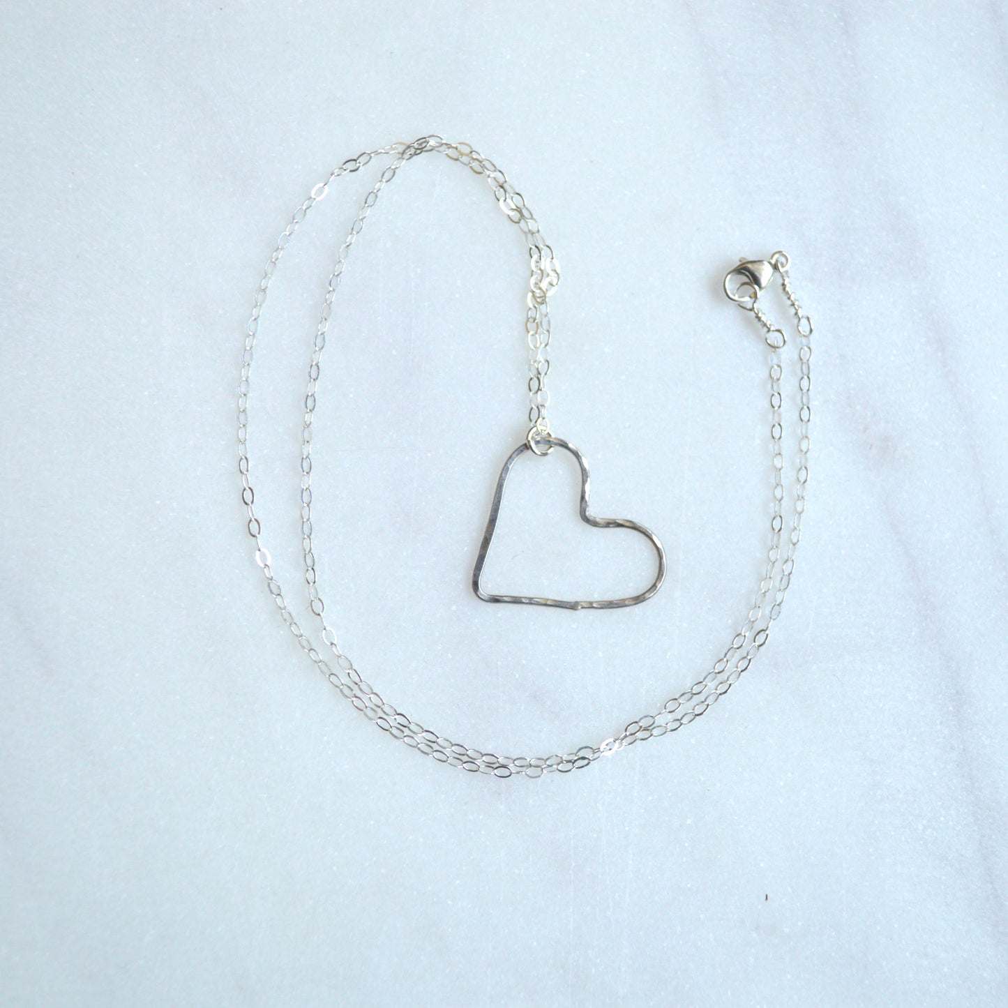 Floating Heart Necklace: 16 inches / Gold Filled