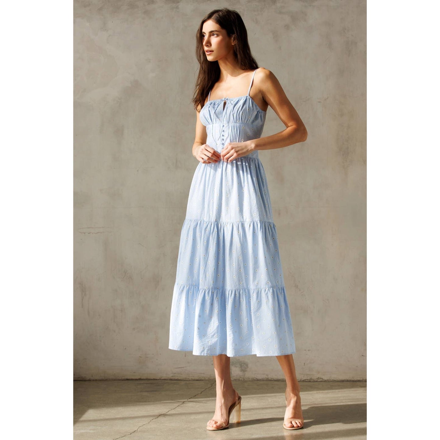 BLUE WHITE FLORAL: BLUE/ WHITE JD7633