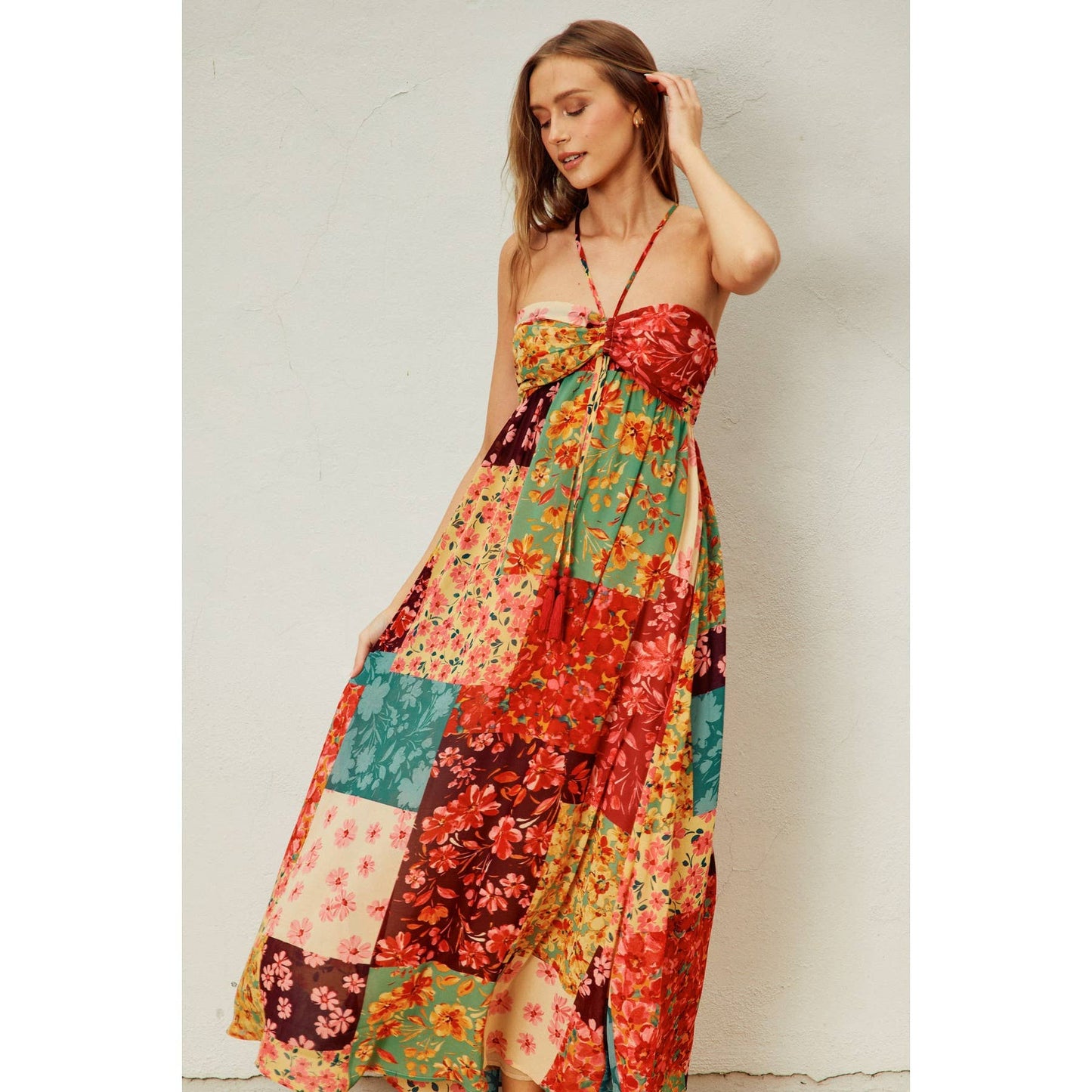 Mon Cheri Ruched Babydoll Maxi Dress: ROCOCO GARDEN / FD11400-P1331_3