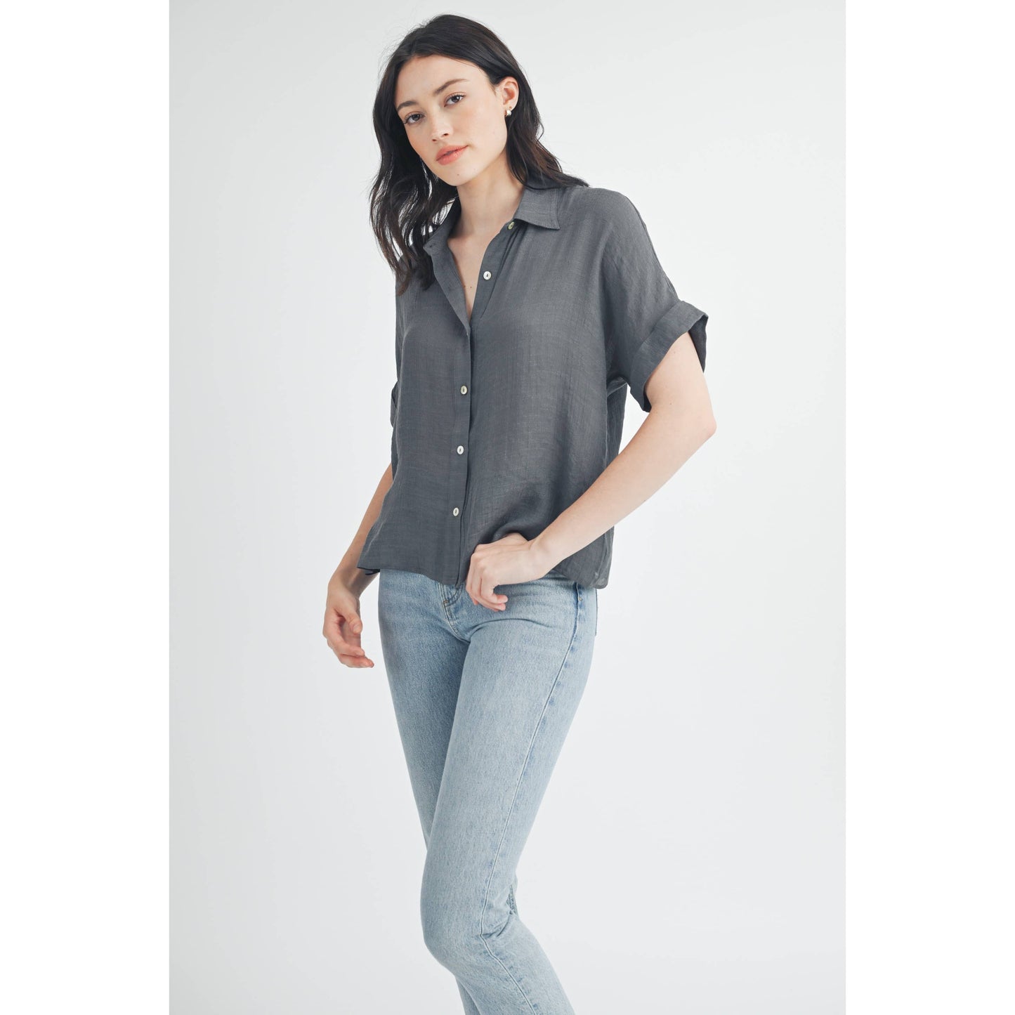 SHORT SLEEVE COLLAR SHIRT: Azurite / FT62936