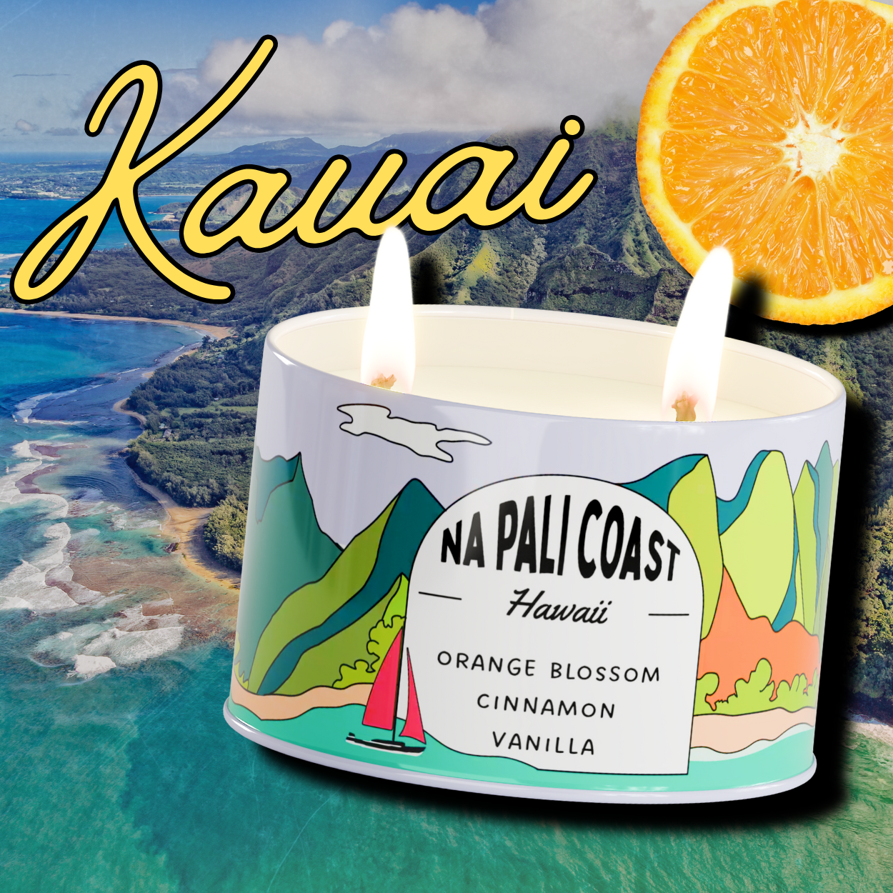 Na Pali Coast, Hawaii | Scented Destination Candle: With Postcards™ Box