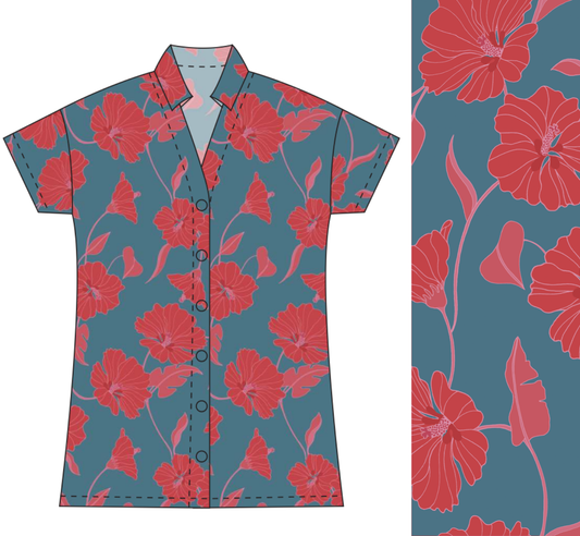 Alina Dress in Mao Flower (Cove):