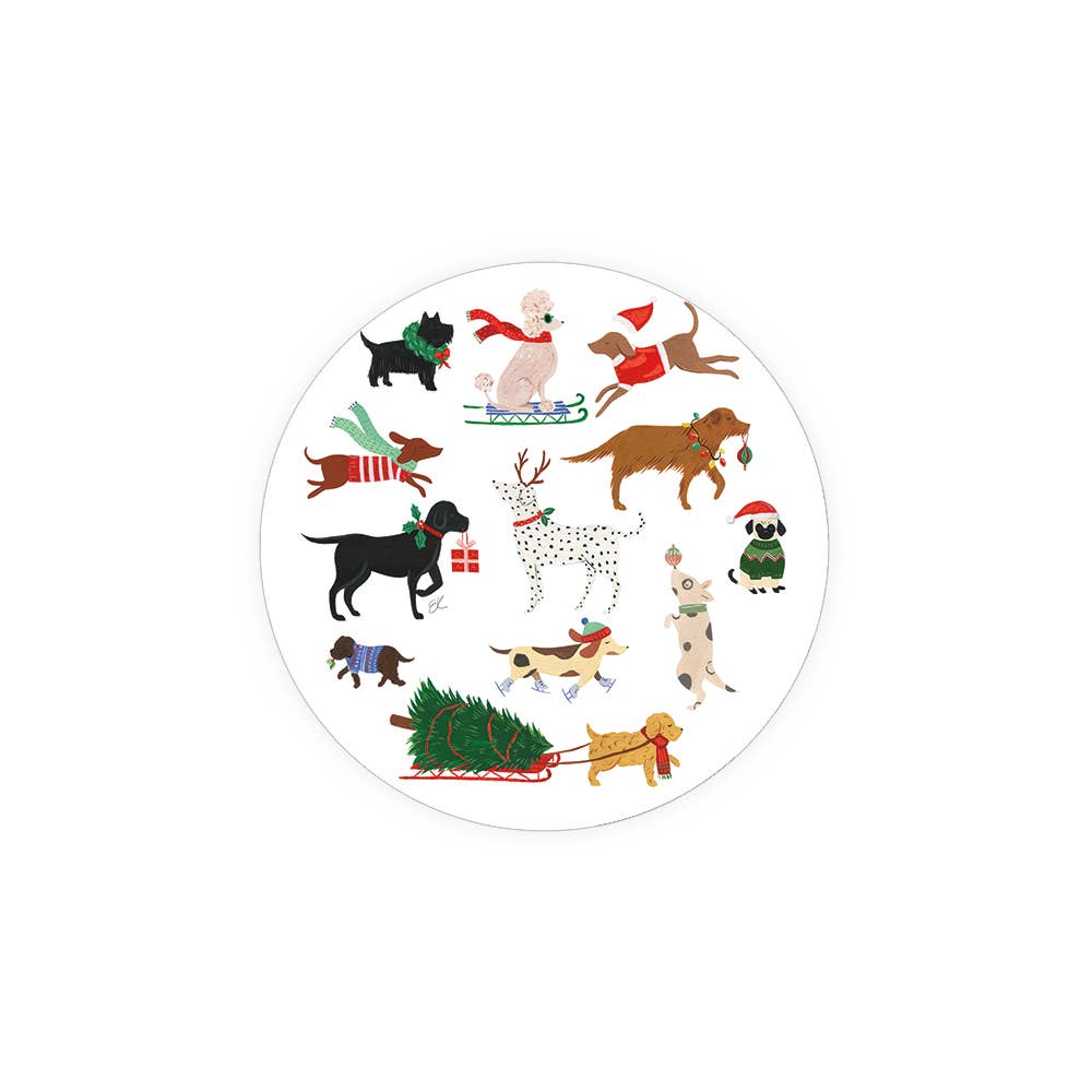 12 Dogs of Christmas Seedlings Coaster