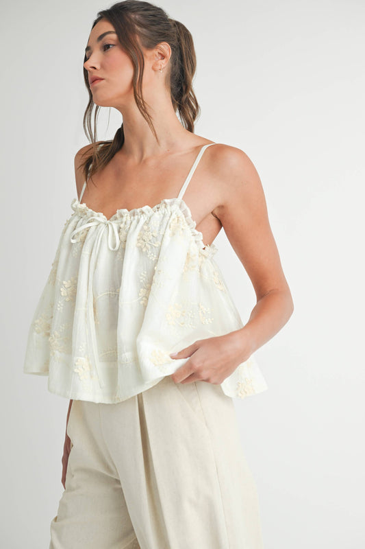 Embroidery Top: IVORY / LT1822
