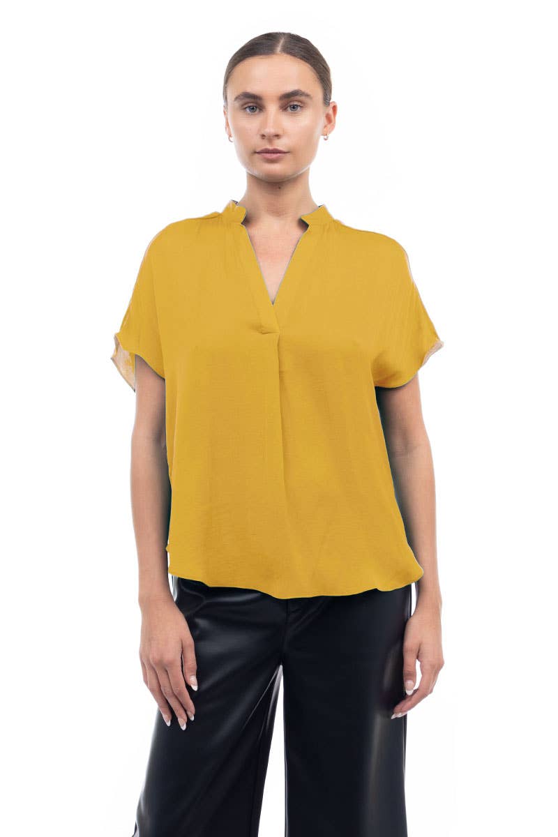 Drop Shoulder Blouse - OB112897: Sable