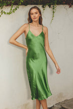 Load image into Gallery viewer, FD3760-P1500 Reflection Bias Cut Midi Slip Dress: MERLOT
