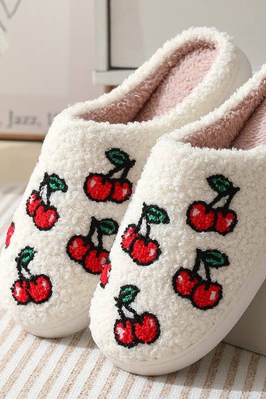 SOFT PLUSH MUSHROOM HEART RAINBOW WARM SLIPPERS | 40SP014: Rainbow / Large