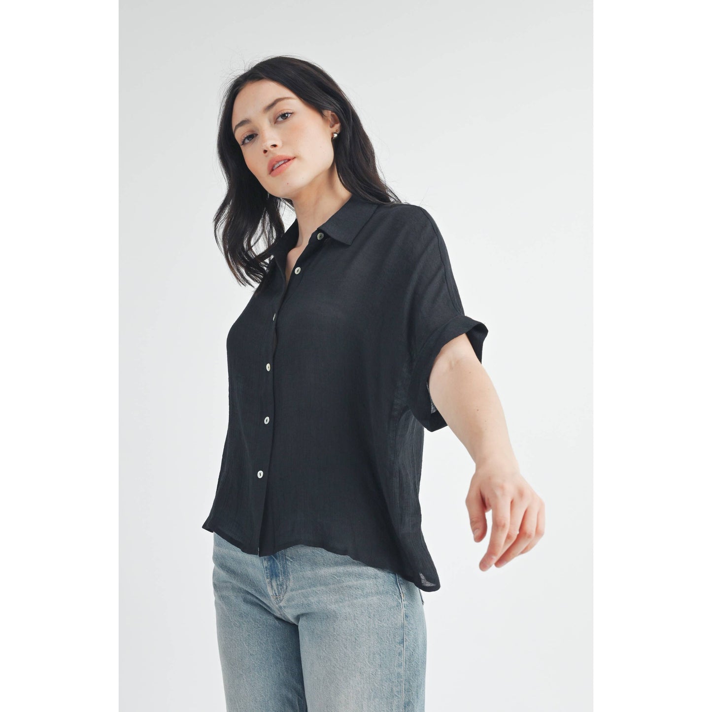 SHORT SLEEVE COLLAR SHIRT: Azurite / FT62936