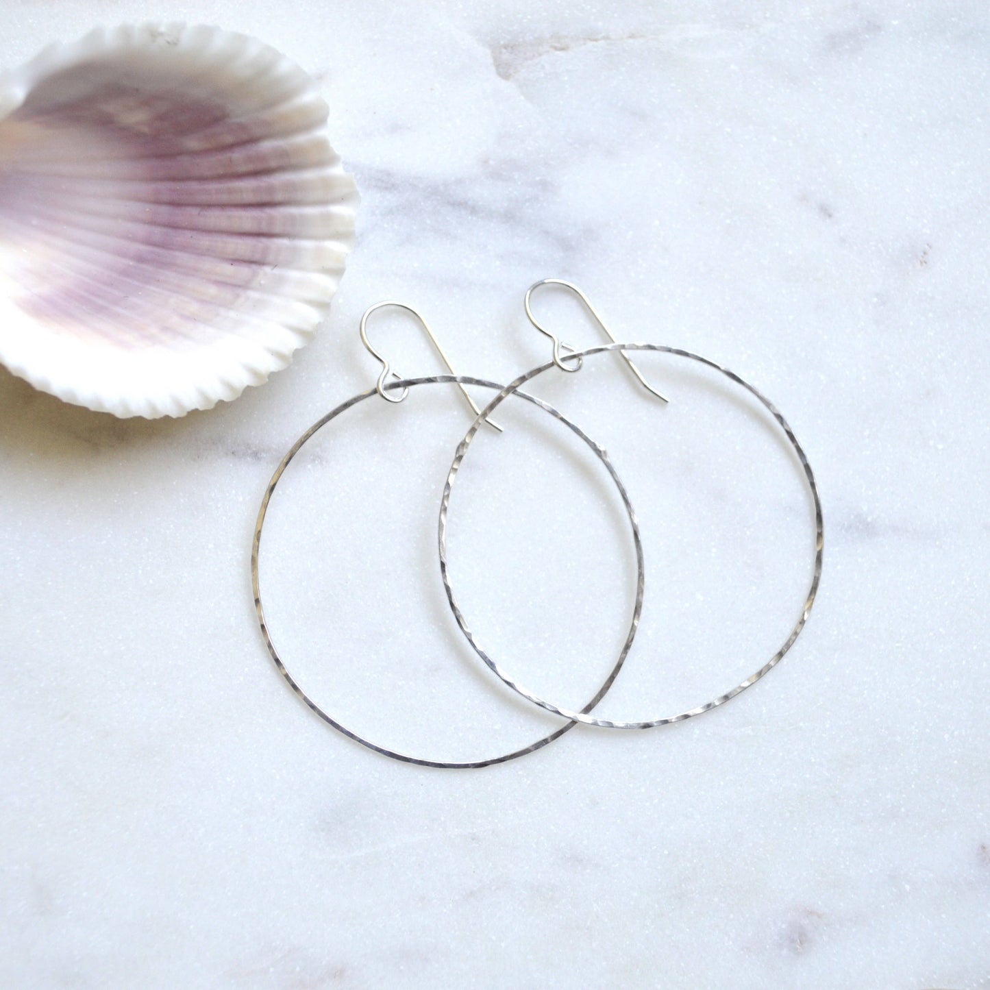 Hammered Hoops in Gold Filled