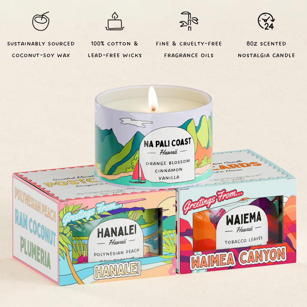 Na Pali Coast, Hawaii | Scented Destination Candle: With Postcards™ Box