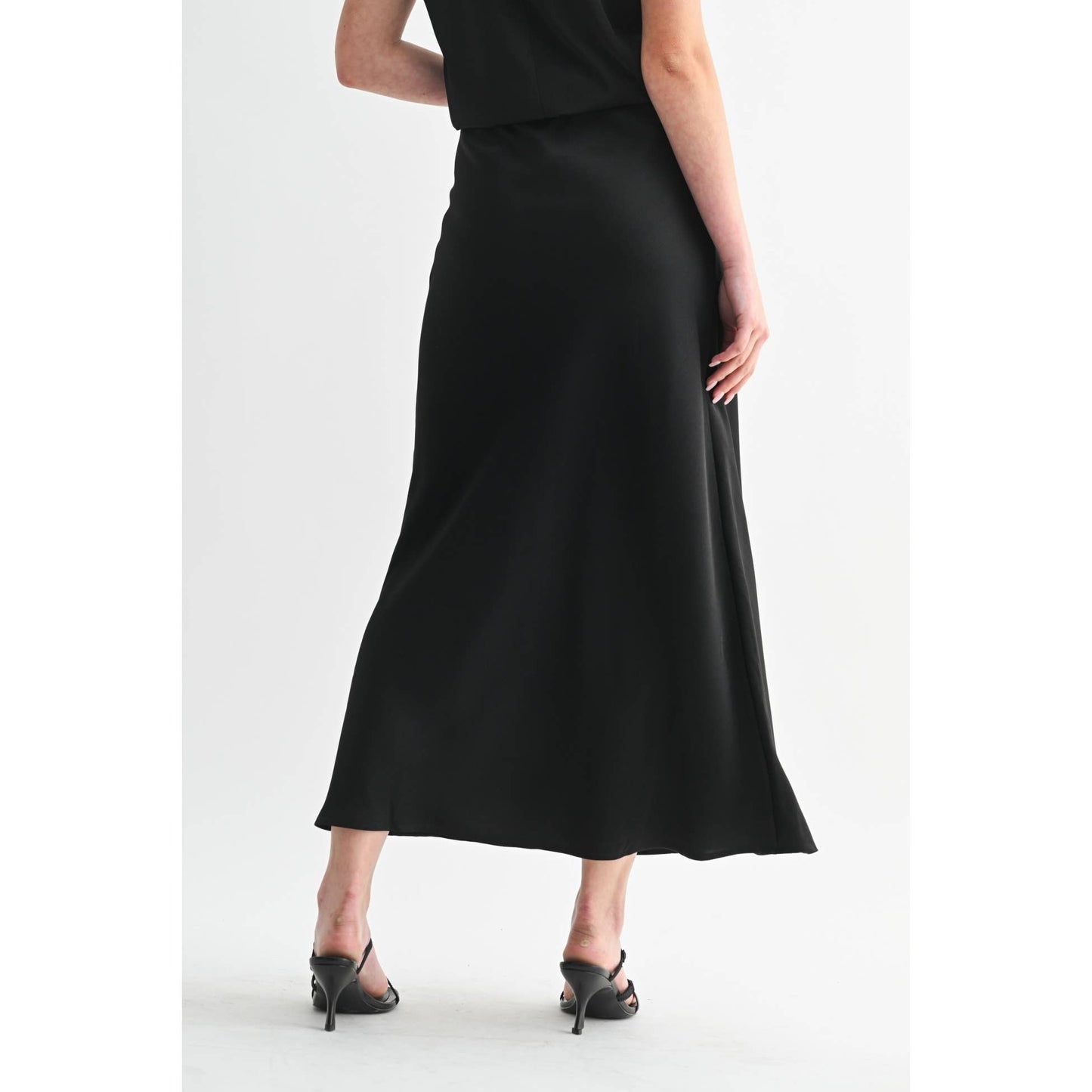 SOLID MAXI SKIRT: Brown / FS65099_4