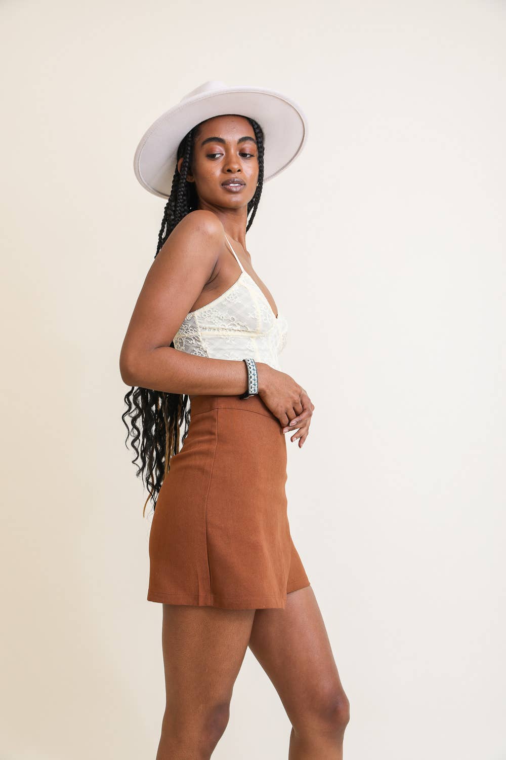 Lace Longline Corset Bralette: Black YL-5595-BLK