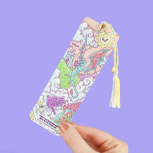Load image into Gallery viewer, Dreamy Dragon Castle Gift Bookmark with Tassel - Turtle’s Soup

