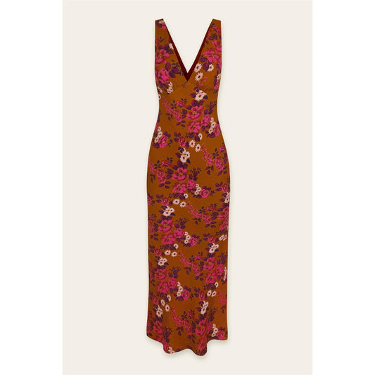 Heart To Heart Plunging Tie Back Maxi Dress: VINTAGE GARDEN / FD12140-P1687