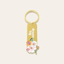 Load image into Gallery viewer, Enamel Floral Keychain - Dream Big
