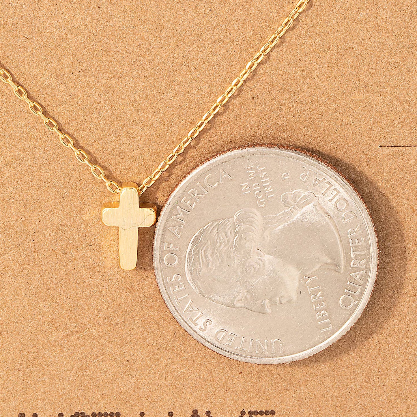 Dainty Mini Cross Pendant Necklace: ENE2142