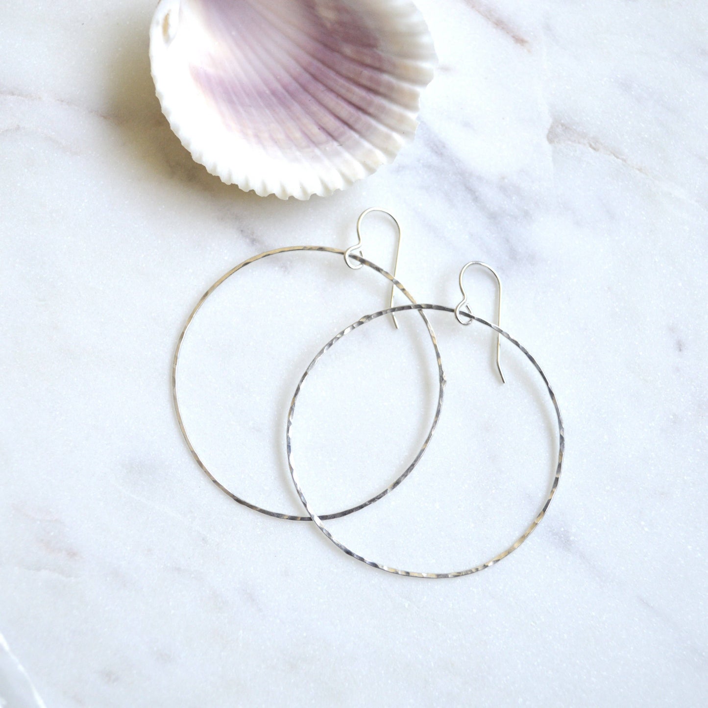 Hammered Hoops in Gold Filled