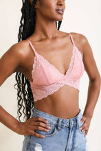 Load image into Gallery viewer, Butterfly Scallop Lace Bralette: Black
