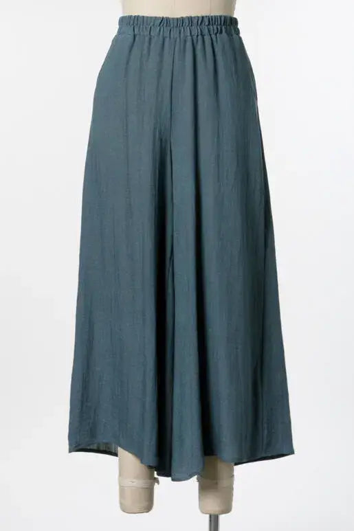 Woven Wide Leg Pull on Pants - NP16207F9: Olive