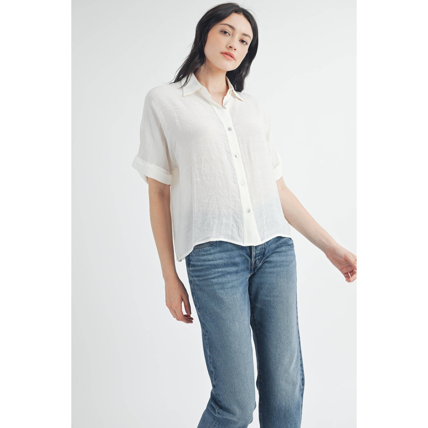 SHORT SLEEVE COLLAR SHIRT: Azurite / FT62936