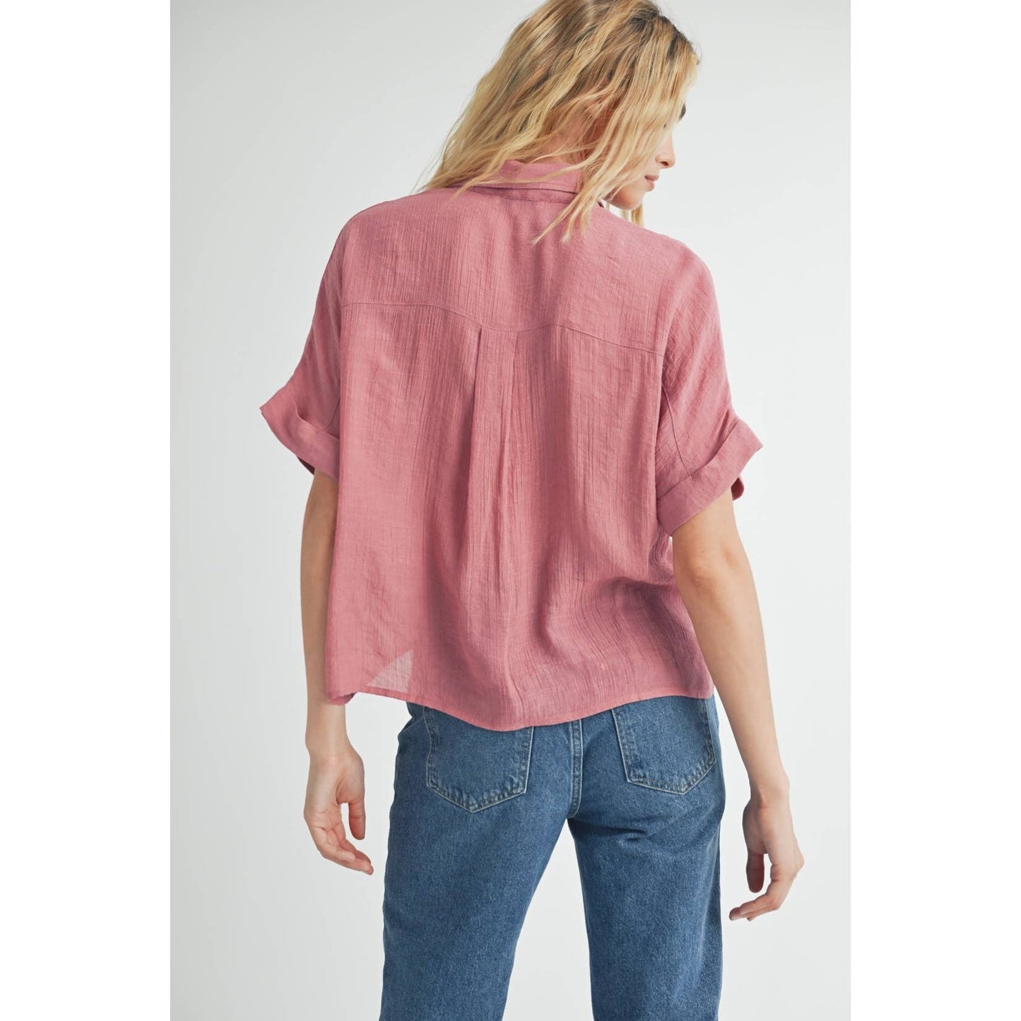 SHORT SLEEVE COLLAR SHIRT: COGNAC / FT62936