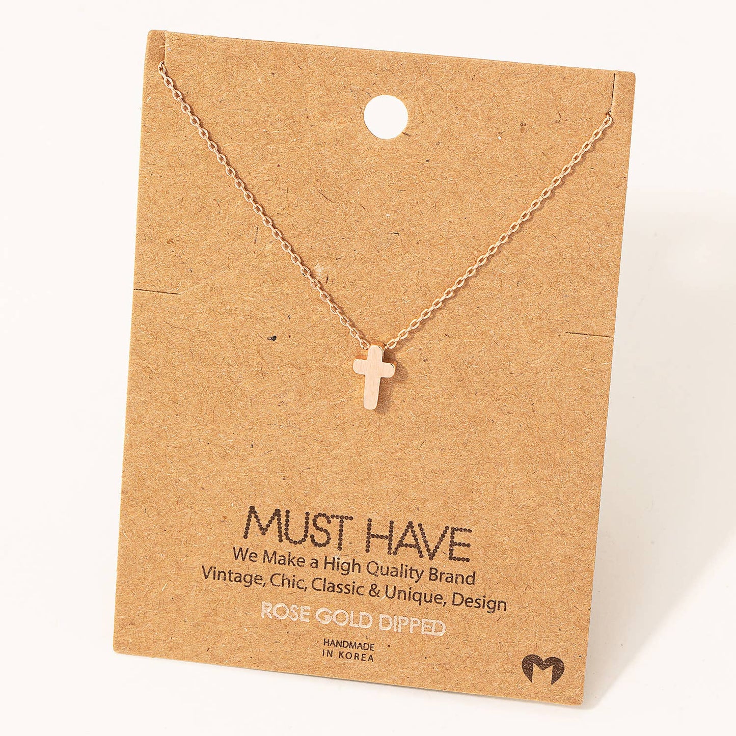Dainty Mini Cross Pendant Necklace: ENE2142