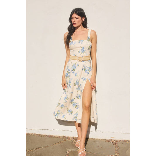 Love Galore Buckle Maxi Dress: DREAM BLUE / FD11820-P1994