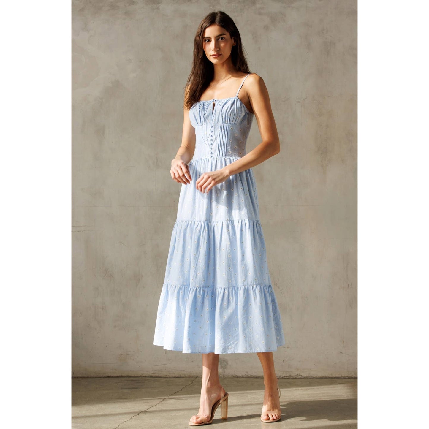 BLUE WHITE FLORAL: BLUE/ WHITE JD7633