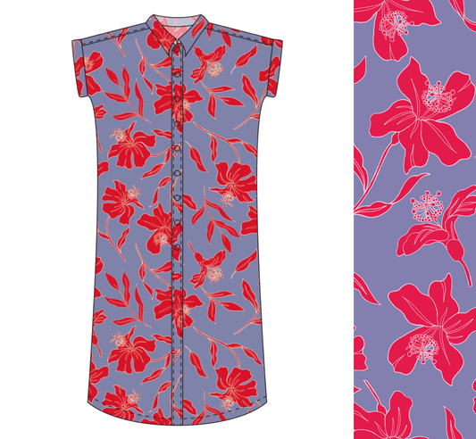 Haunani Dress in Koki'o Drift