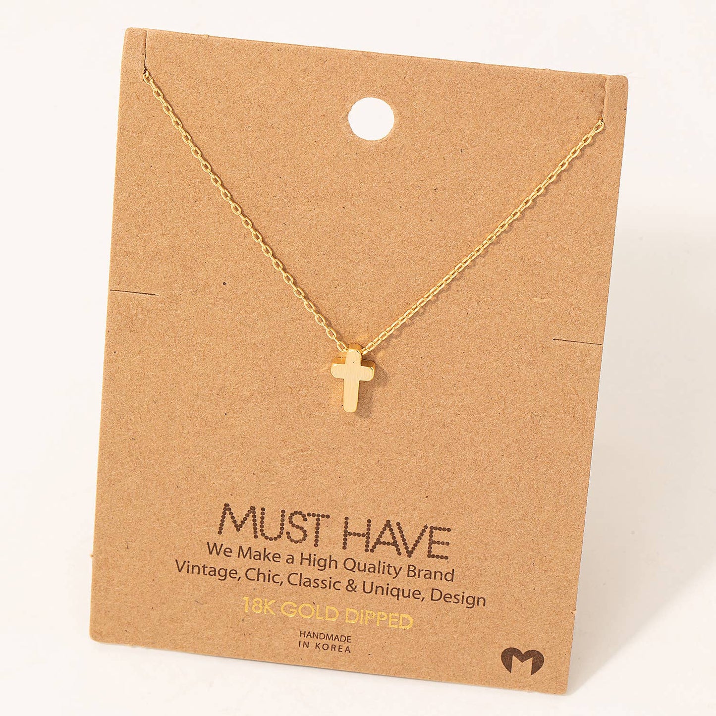 Dainty Mini Cross Pendant Necklace: ENE2142